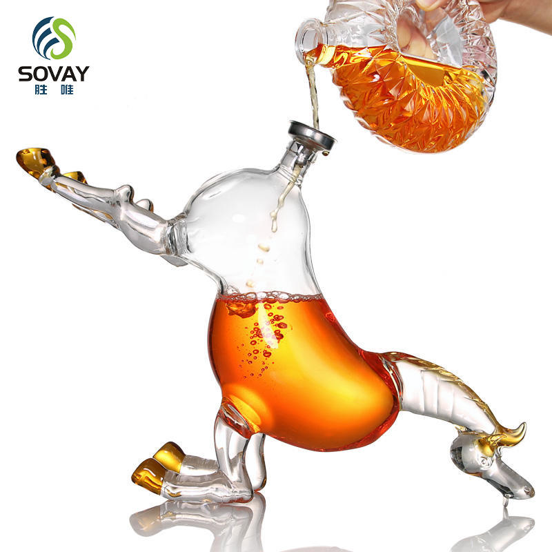 SA11N Modern Clear Packaging Containers Horse Shape High Custom Business Gifts Animal Shaped Wine and Liquor Glass Bottles Wholesale