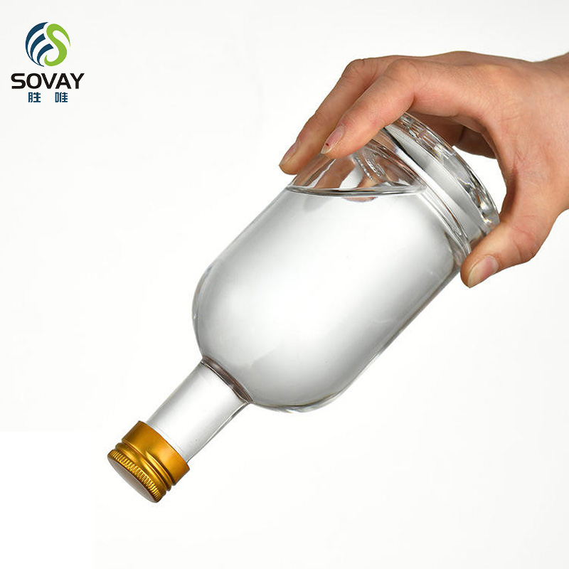 SW29 Retro Distillery Style Glass Bottle with Secure Seal Wood Stopper