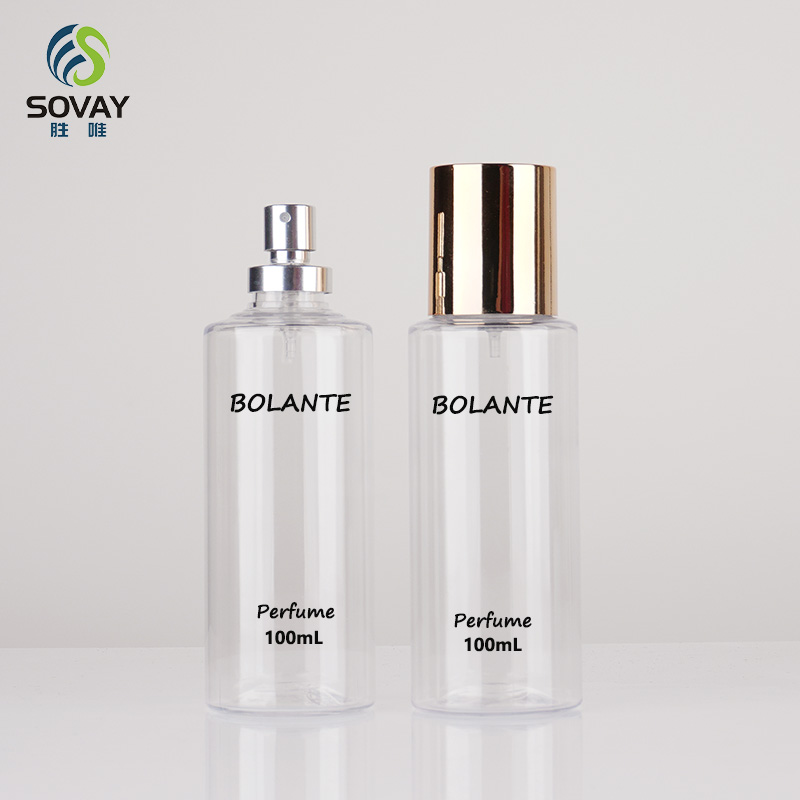 SP15N Blt Hot Sale Transparent 100ml 250ml Plastic Sprayer Perfume Bottle with Electroplated Cap