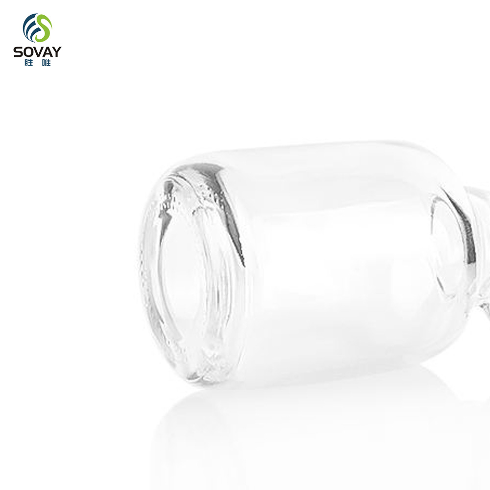 SW140 Mini Glass Bottles Bulk Empty Container Jar 50ml 100ml Whisky Rum Vodka Wine Glass Bottles with Loop Handle Aluminum Lids