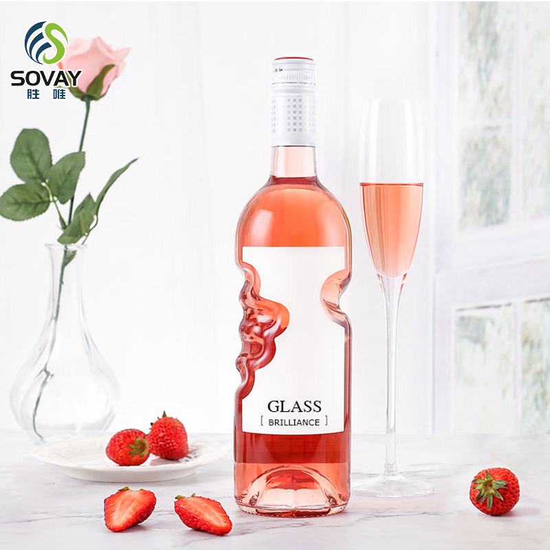 SW59 Angel's Hand Glass Wine Bottle Alcohol Bottle 750ml Liquor Drinking Spirit Glass Bottles