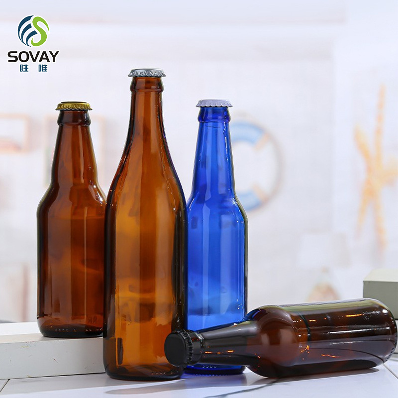 SB05 Stubby Hot Sale Cheap Custom Dark Amber 330ml Glass Empty Beer Bottle