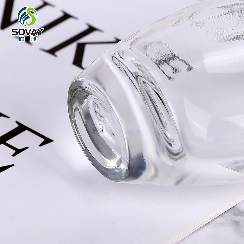 SE54N Cosmetic Face Oil Packaging Glass Bottle 15ml 30ml 50ml Clear Round Essential Oil Glass Dropper Bottle
