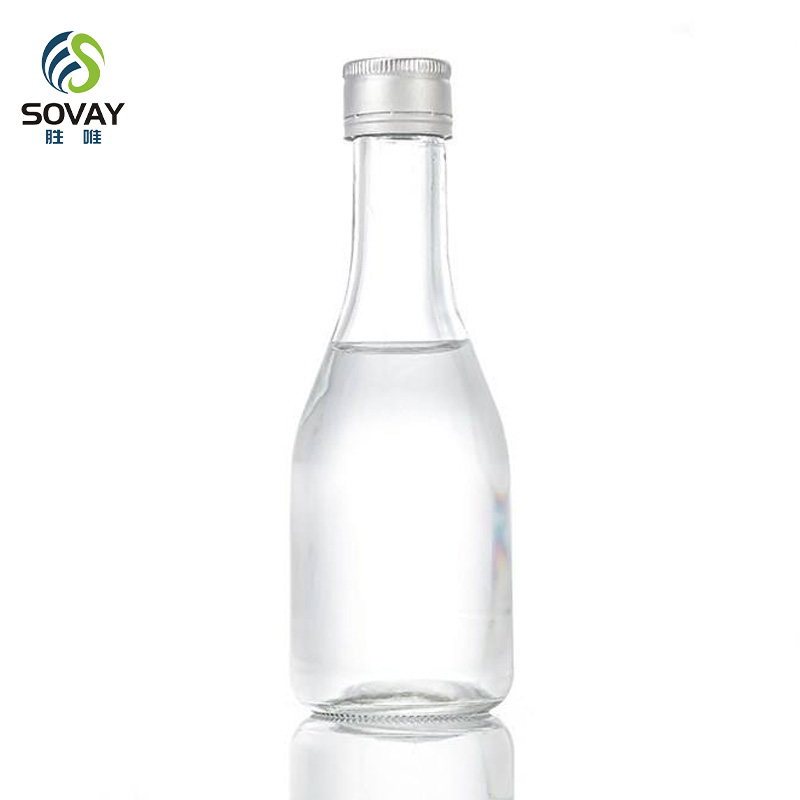 SW83 125ml 200ml 250ml 300ml 330ml 350ml 380ml 500ml 700ml 1000ml Round Clear Frosted Glass Beverage Win Bottles with Screw Lid
