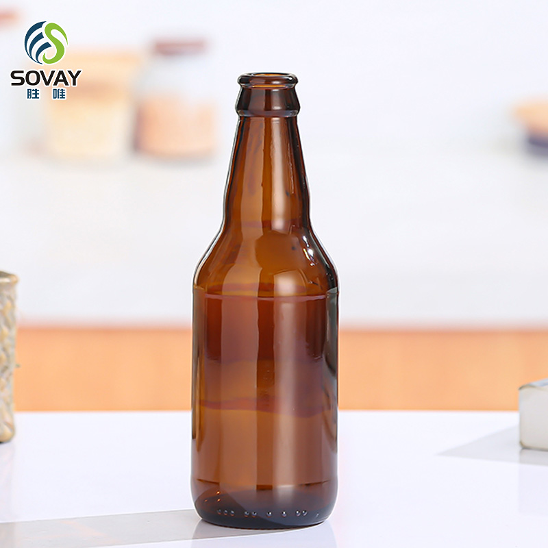 SB05 Stubby Hot Sale Cheap Custom Dark Amber 330ml Glass Empty Beer Bottle