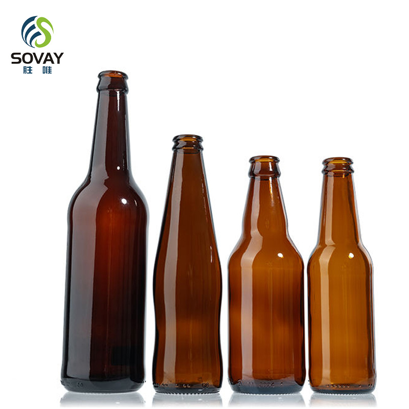 SB23 in Stock 250ml 275ml 330ml 500ml Clear Logo Printing Botella De Vidrio Beer Bottle