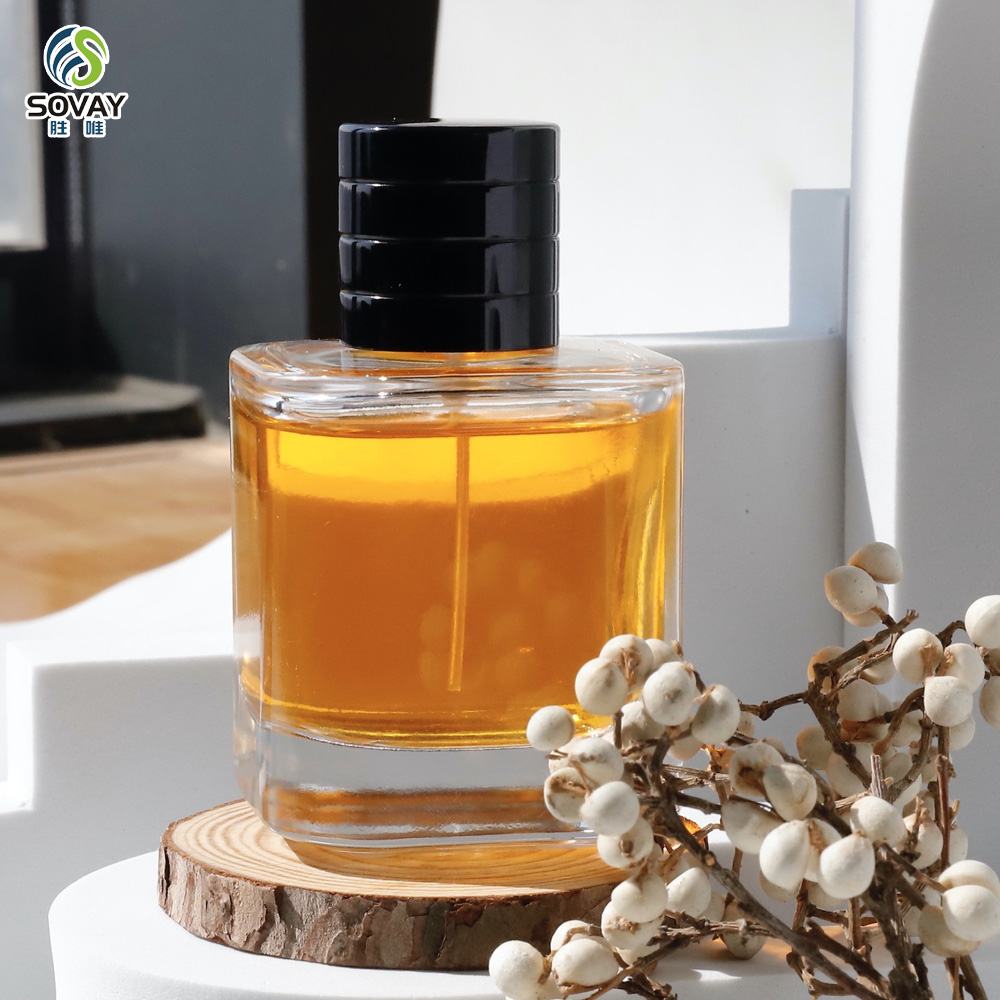 SP48 Wholesale 30ml/50ml/100ml High Quality Glass Perfume Bottles with Pump Sprayer and Hot Stamped Finish