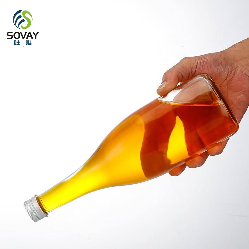SW83 125ml 200ml 250ml 300ml 330ml 350ml 380ml 500ml 700ml 1000ml Round Clear Frosted Glass Beverage Win Bottles with Screw Lid