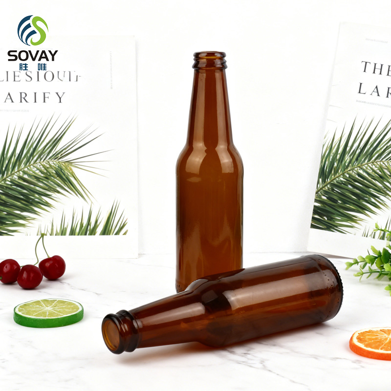 SB23 in Stock 250ml 275ml 330ml 500ml Clear Logo Printing Botella De Vidrio Beer Bottle