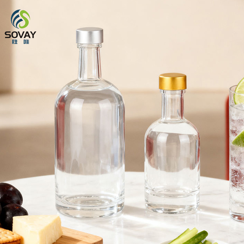 SW29 Retro Distillery Style Glass Bottle with Secure Seal Wood Stopper