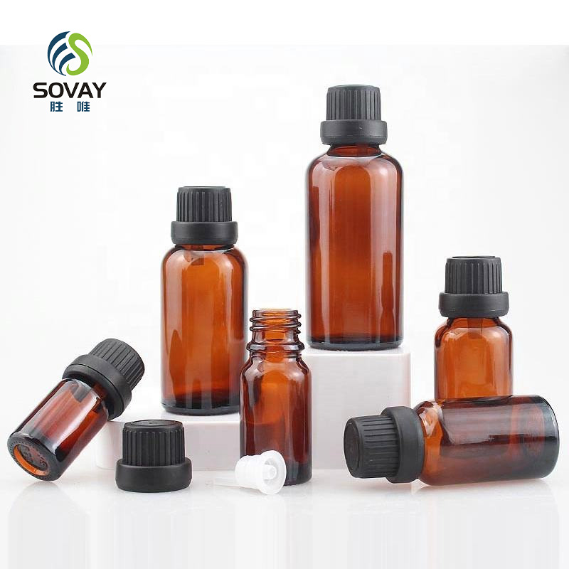 SE35N 5ml 10ml 15ml 20ml 30ml 50ml 100ml Brown&Matte Black Glass Essential Bottle with Insert Dropper