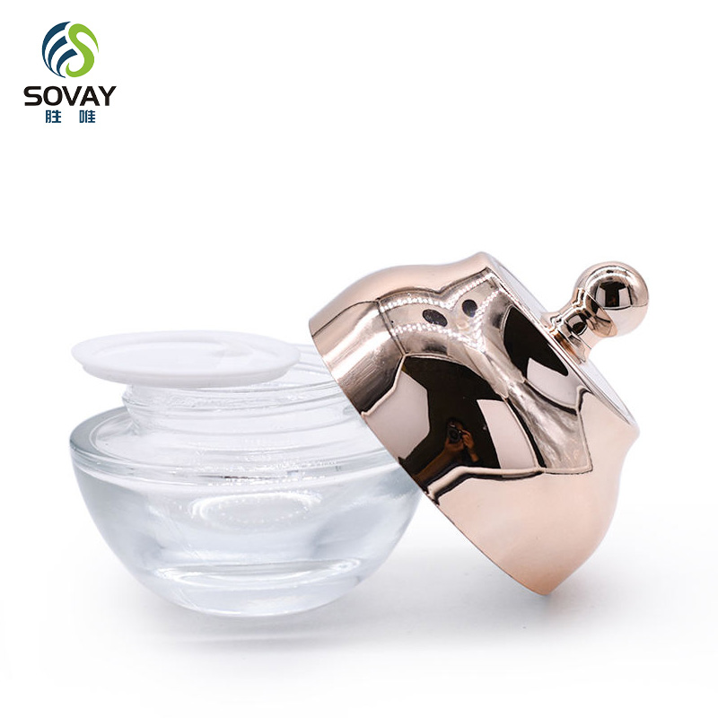 SE54N Cosmetic Face Oil Packaging Glass Bottle 15ml 30ml 50ml Clear Round Essential Oil Glass Dropper Bottle