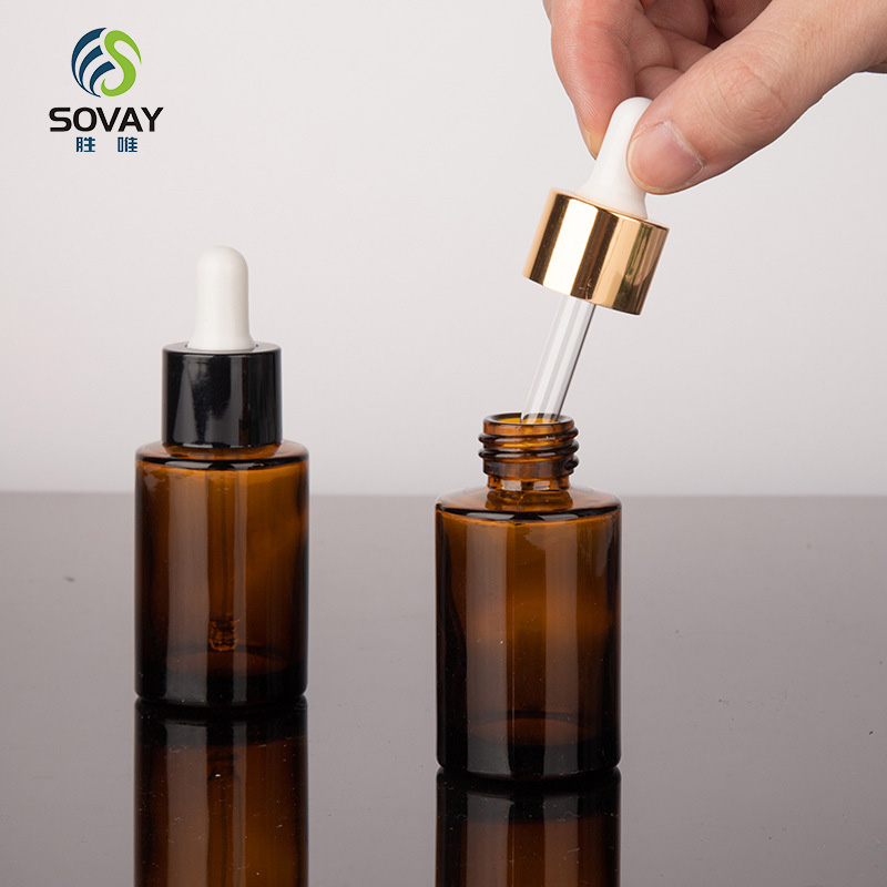 SE08 20ml 30ml 40ml 50ml 60ml 80ml 100ml Wholesale Brown Round Hand Body Amber Glass Lotion Bottle with Pump Spray