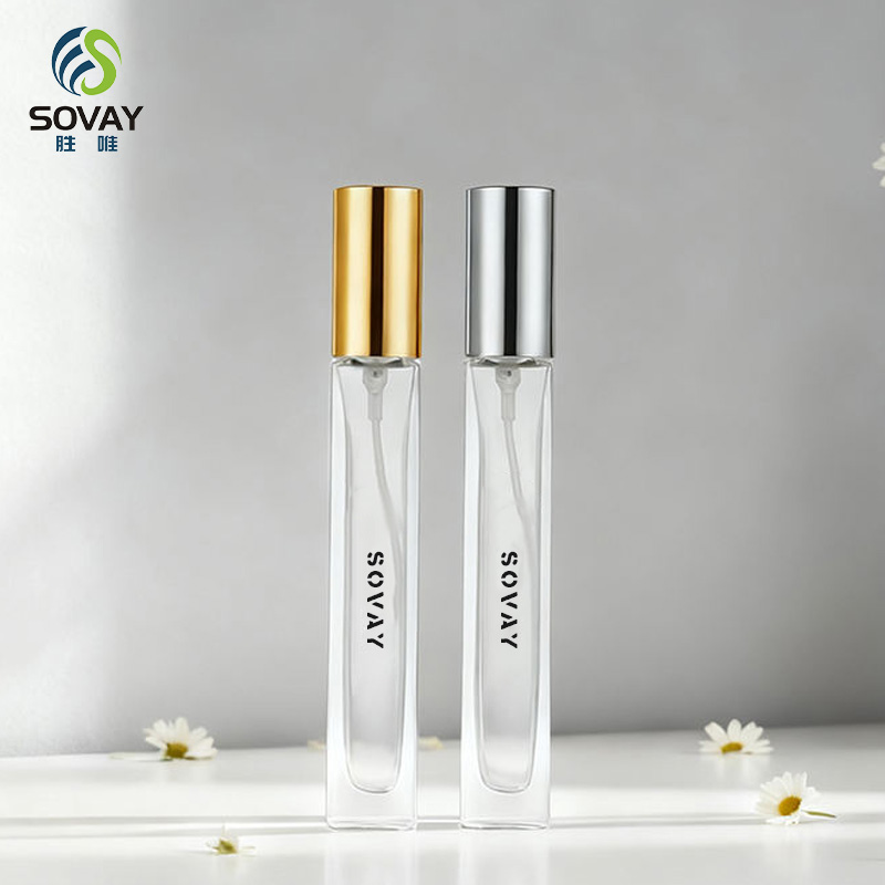 SP30 10ml Glass Roll on Bottles Square Round Matte Black White Transparent Essential Oil Perfume Bottle with Stainless Steel Roller