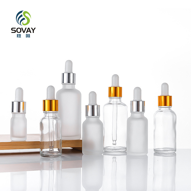 SE39N 5ml 10ml 15ml 20ml 30ml 50ml 100ml Clear Glass Serum Hair Oil Bottle Dropper Essential Oil Glass Bottle