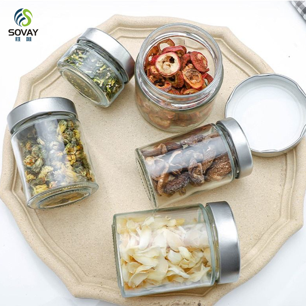 SG69N Wholesale Round Deep Twist off Glass Food Jars 50ml to 1000ml