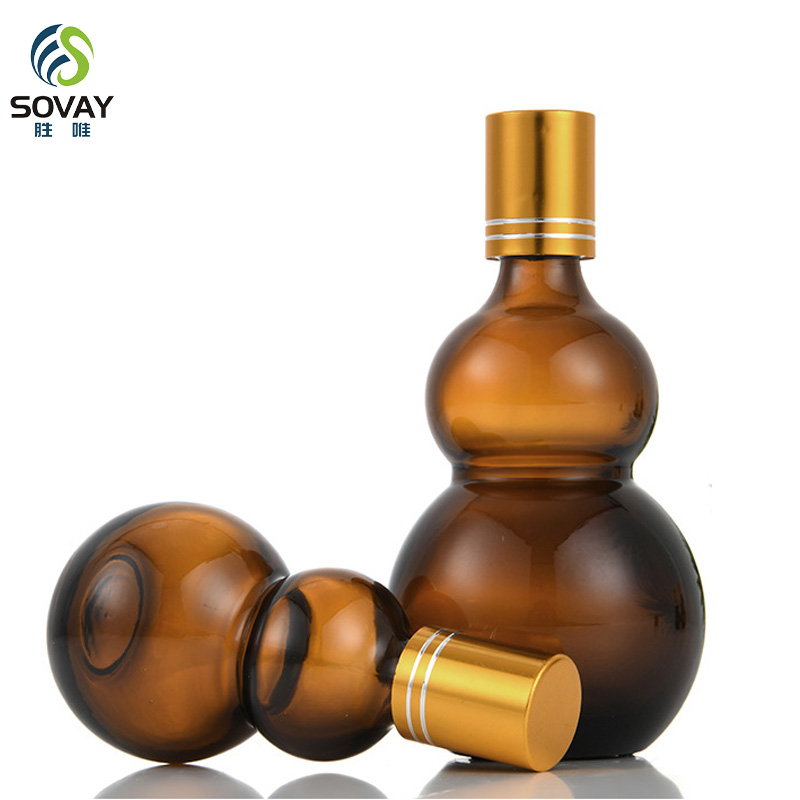 SE03 Empty Customized Amber Color 10ml 20ml 30ml 50ml 100ml New Design European Style Essential Oil Glass Bottle with Cap Dropper Screen Printing