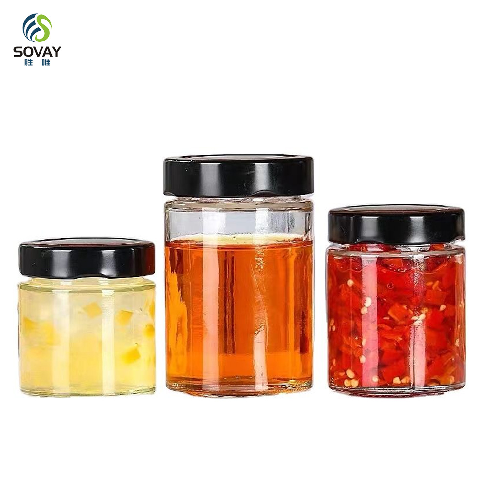 SG69N Wholesale Round Deep Twist off Glass Food Jars 50ml to 1000ml