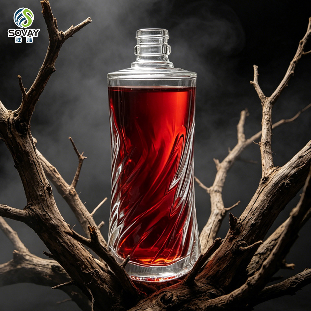 SW169 Wholesale Flint 500ml Glass Bottles for Vodka Brandy Vapor Alcohol for Drinking