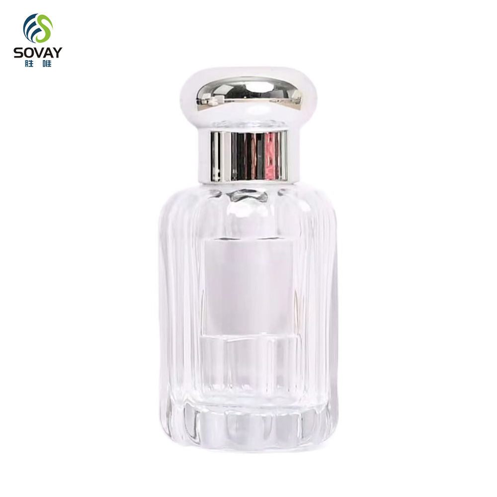 SP46 Square Spray Perfume Glass Bottle 30ml 50ml 100ml Luxury Perfume Bottle with Wooden Lid