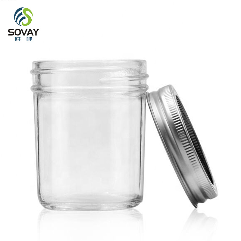 SG16 Wholesale Empty 100ml to 1000ml Wide Mouth Honey Jam Storage Glass Jar Pickle Food with Screw Cap