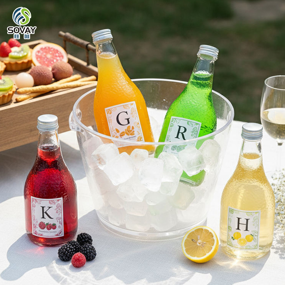 SW148N Empty Glass Fruit Wine Bottles Leak-Proof Sealed Bottles Reusable for Rice Wine & Beverage Storage