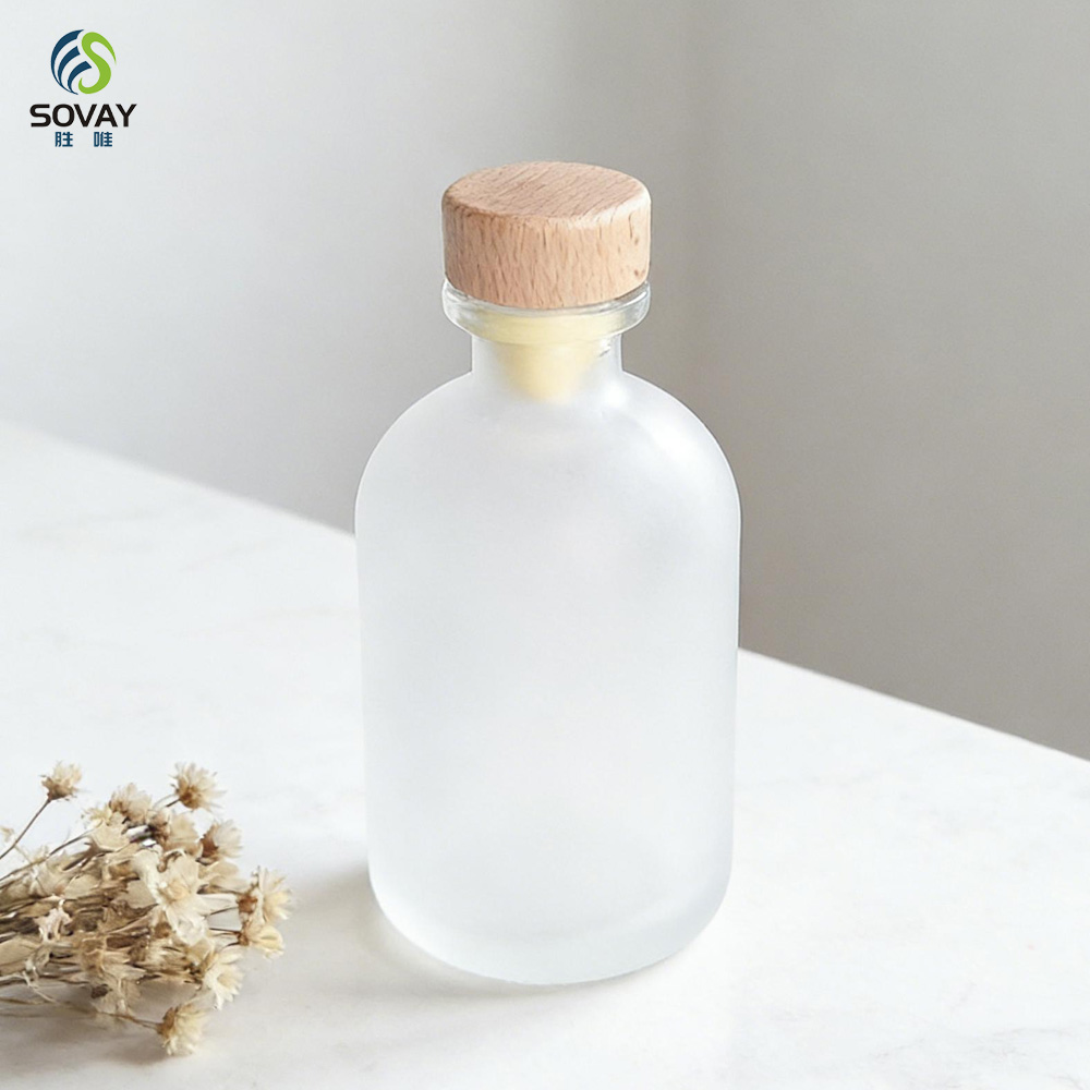 SW163 100ml 250ml 375ml 500ml Essential Oils Glass Aroma Diffuser Bottle Vodka Liquor Glass Bottle with Cap