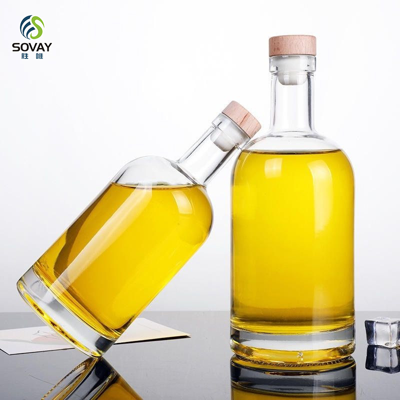 SW28 100ml 200ml 375ml 500ml 750ml 1000ml Clear / Frosted Vodka Alcohol Spirits Liquor Whiskey Alcoholic Glass Bottle with Stopper