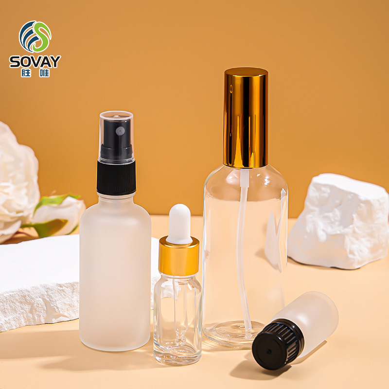SE39N 5ml 10ml 15ml 20ml 30ml 50ml 100ml Clear Glass Serum Hair Oil Bottle Dropper Essential Oil Glass Bottle