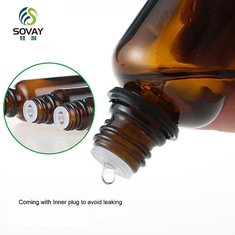 SE35N 5ml 10ml 15ml 20ml 30ml 50ml 100ml Brown&Matte Black Glass Essential Bottle with Insert Dropper
