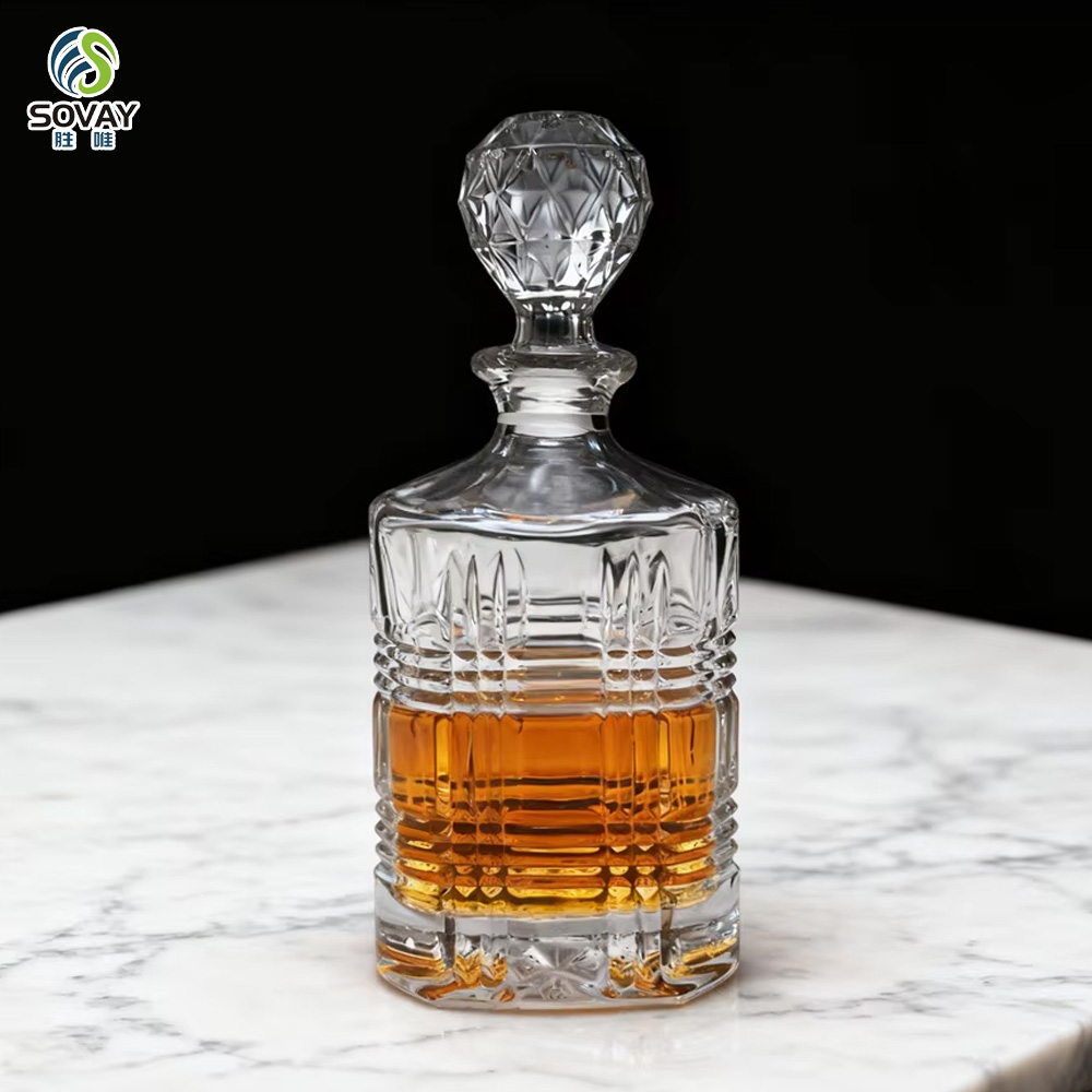 SW146N 750ml Manufacturer Customized High-Quality Whisky Glass Transparent Custom Wine Bottle Whisky Bottle 750ml Whiskey Decant