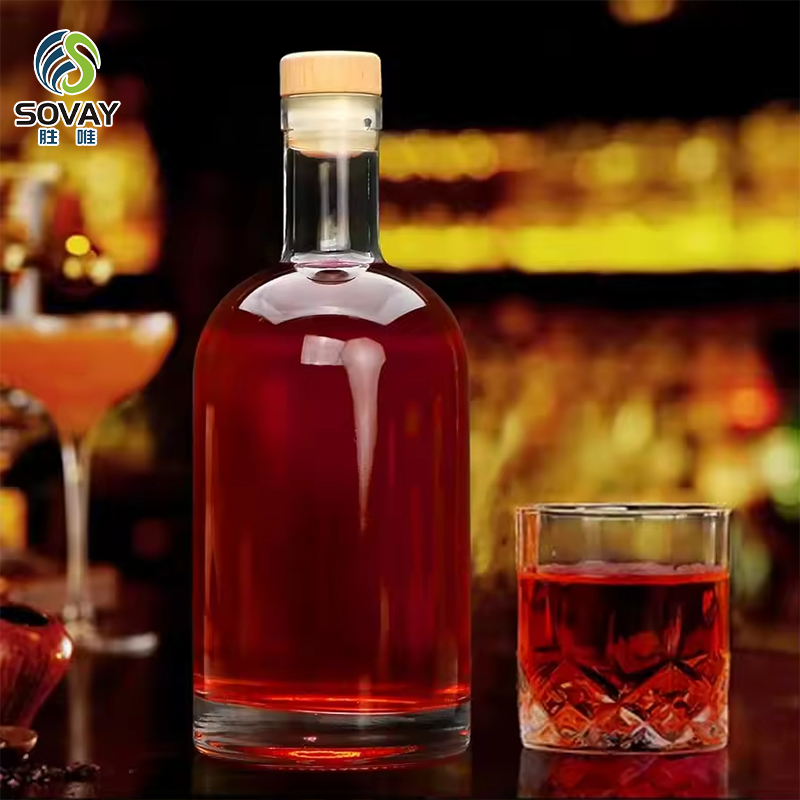 SW28 100ml 200ml 375ml 500ml 750ml 1000ml Clear / Frosted Vodka Alcohol Spirits Liquor Whiskey Alcoholic Glass Bottle with Stopper