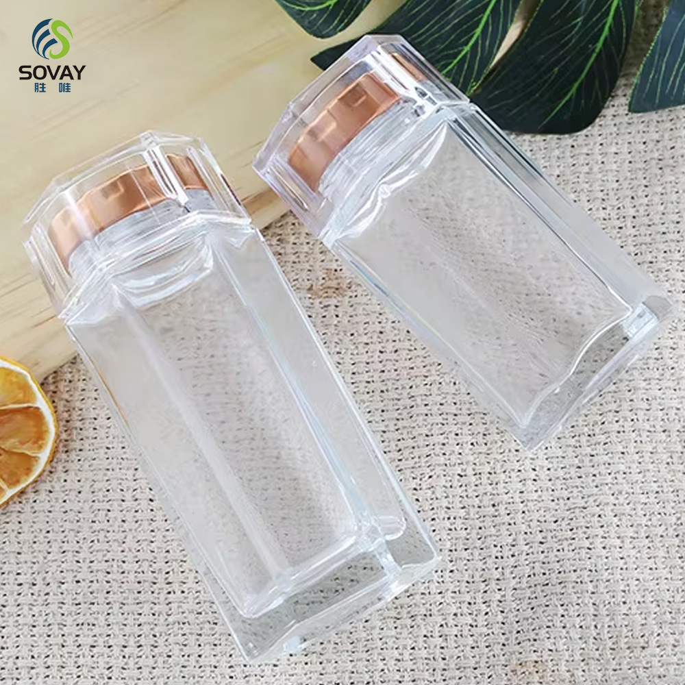 SG09 Wholesale Frost-Handled Bird's Nest Bottle Hexagonal Saffron Storage Jar Honey Glass Metal Cover Screw Cap Flat