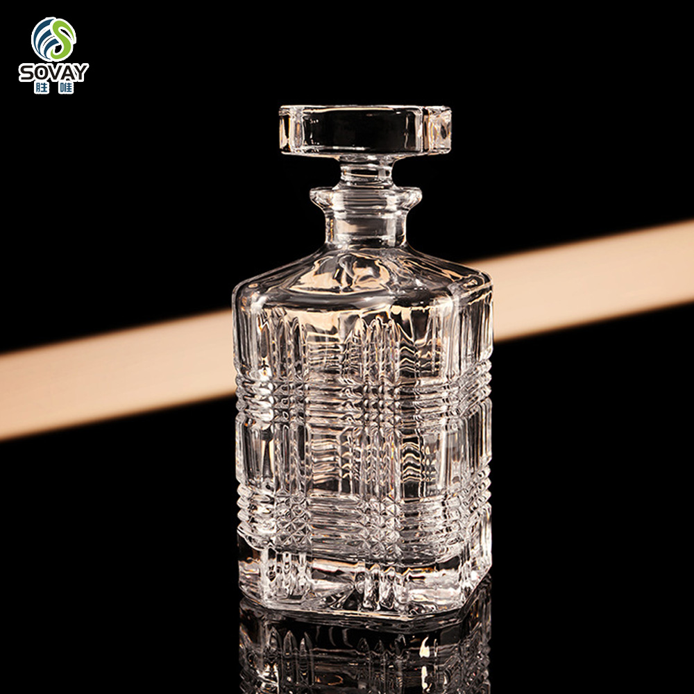 SW146N 750ml Manufacturer Customized High-Quality Whisky Glass Transparent Custom Wine Bottle Whisky Bottle 750ml Whiskey Decant
