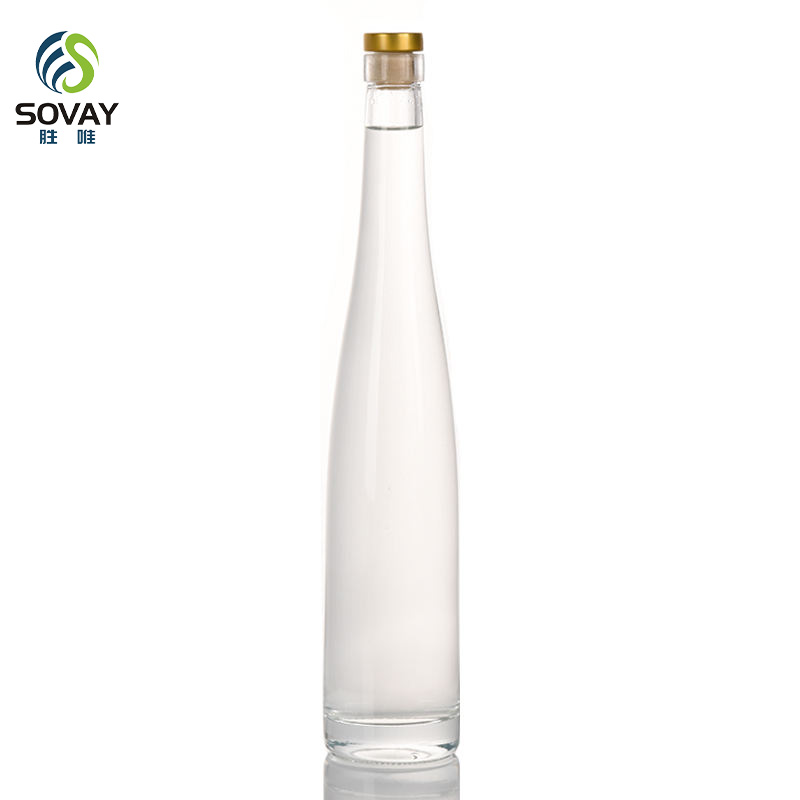 SW125N Wholesale 375ml 500ml Clear Empty Beverage Bottles Long Neck Glass Wine Bottles for Whisky