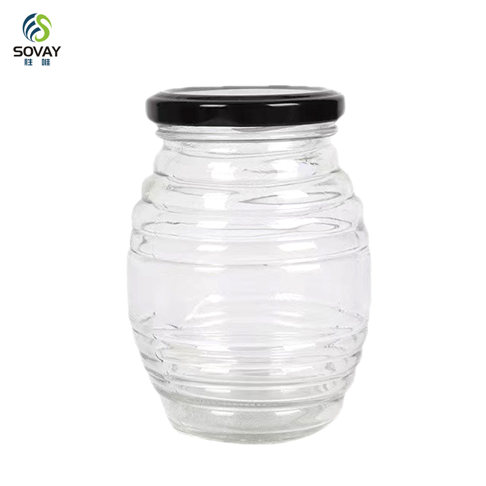 SG03 Empty 70ml 180ml 380ml 730ml Screw Glass Bee Storage Dispenser Jam Airtight Lid Bottle Pot Container Thread Beehive Honey Mason Jar