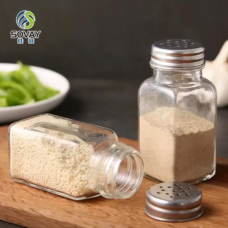 SG47N Wholesale 100ml 120ml 180ml 250ml Kitchen Seasoning Glass Bottles Steel-Lid Food Storage Jars for BBQ Chili Salt Camping & Pot Use Leak-Proof