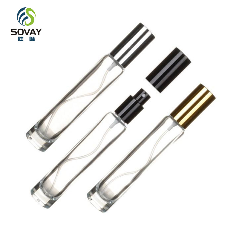 SP30 10ml Glass Roll on Bottles Square Round Matte Black White Transparent Essential Oil Perfume Bottle with Stainless Steel Roller