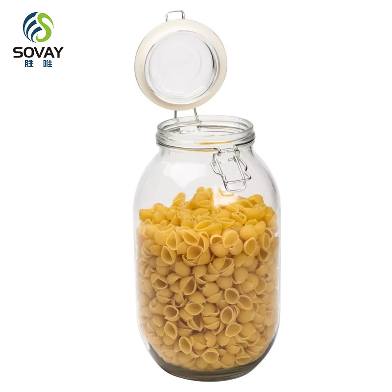 SG39N Wide-Mouth Food Airtight Sturdy Glass Canisters Dry Kitchen Storage Mason Glass Jars with Lid