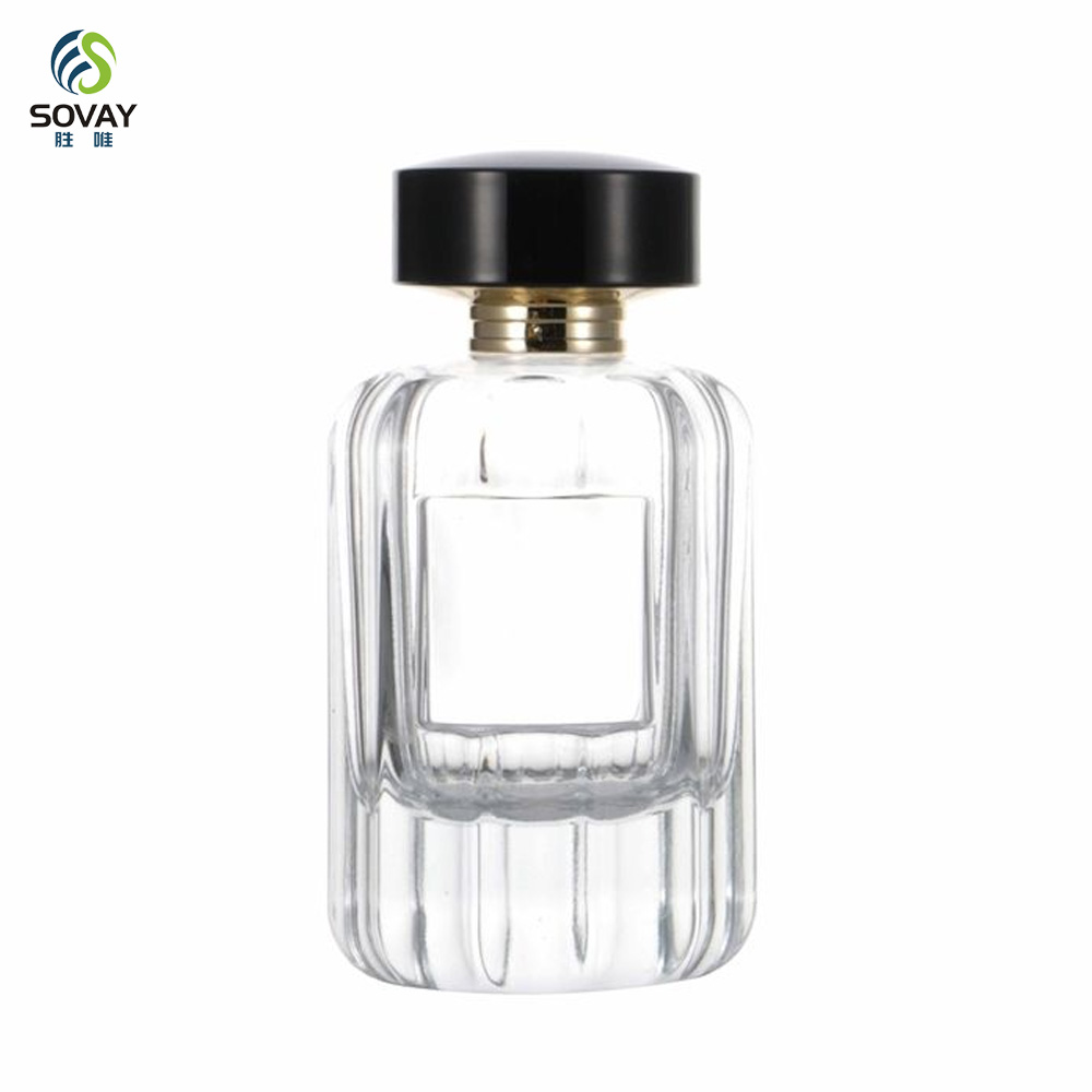 SP46 Square Spray Perfume Glass Bottle 30ml 50ml 100ml Luxury Perfume Bottle with Wooden Lid