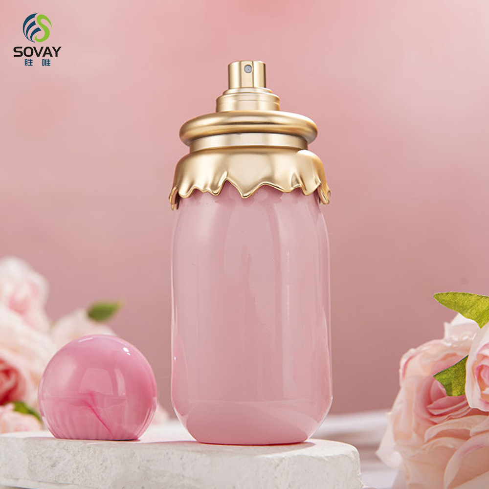 SW47 Empty Crimp Sloping Shoulders Blank Perfume Bottle 50ml 100ml Spray Glass Perfume Bottles