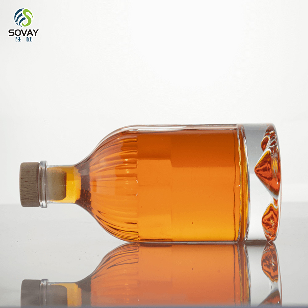 SW167 High Quality Custom Fancy Shape Clear Spirits Liquor Glass Bottles 500ml Customizable Bottle