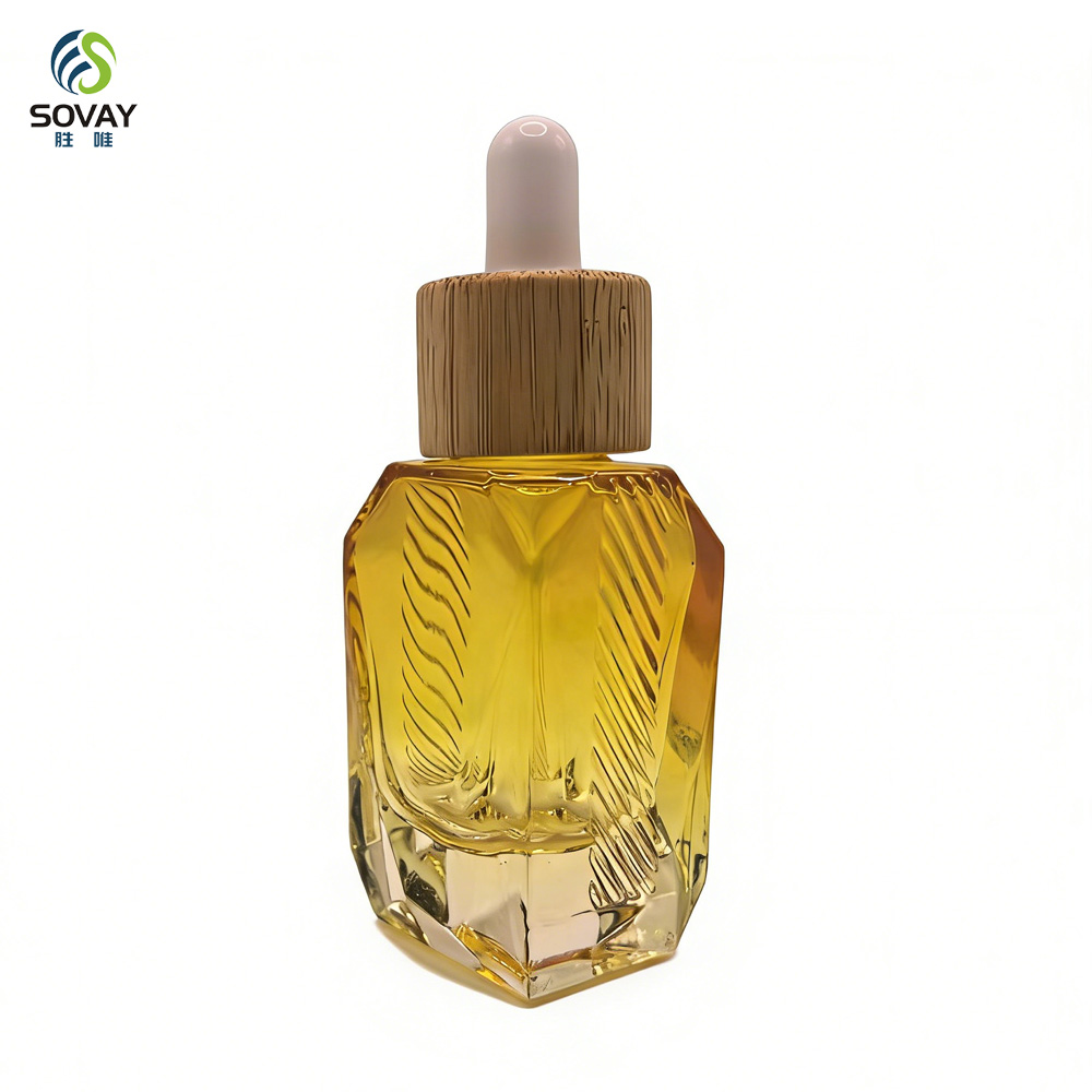 SE59 Luxury 30ml 50ml Flat Shoulder Square Serum Bottle Empty Thick Bottom 30 Ml Square Glass Essential Oil Bottle with Dropper