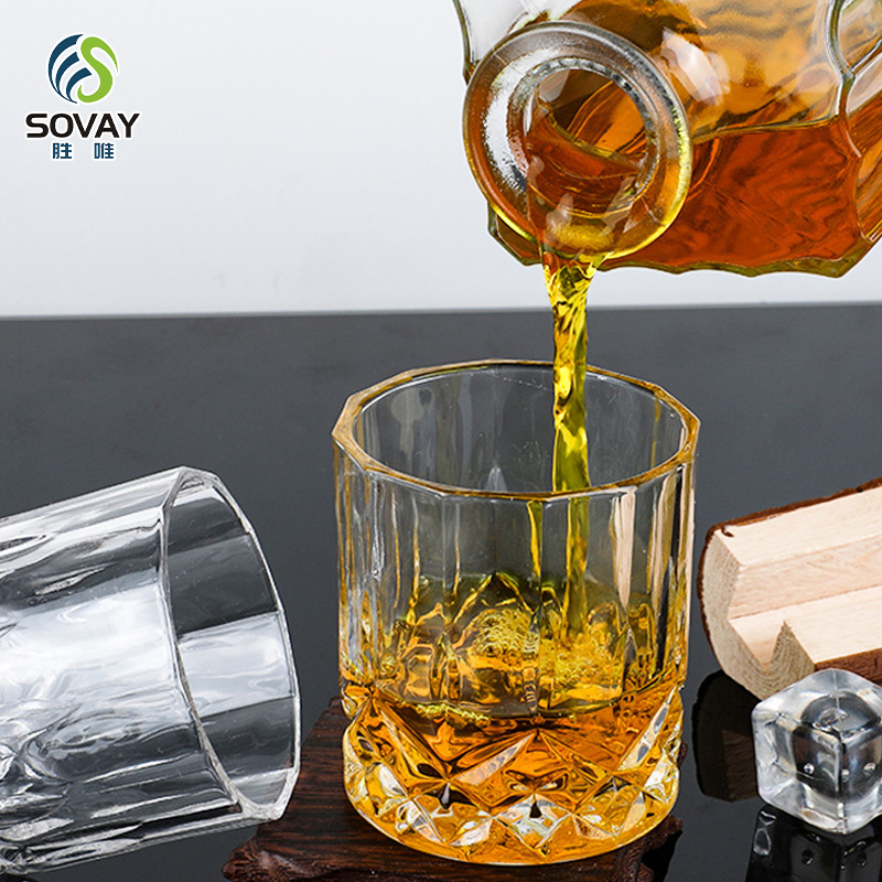 SW129N Hot Selling 700ml Screen Printed Whiskey Decanter Set with Rubber Stopper Best Price From China Factory for Tequila & Whisky