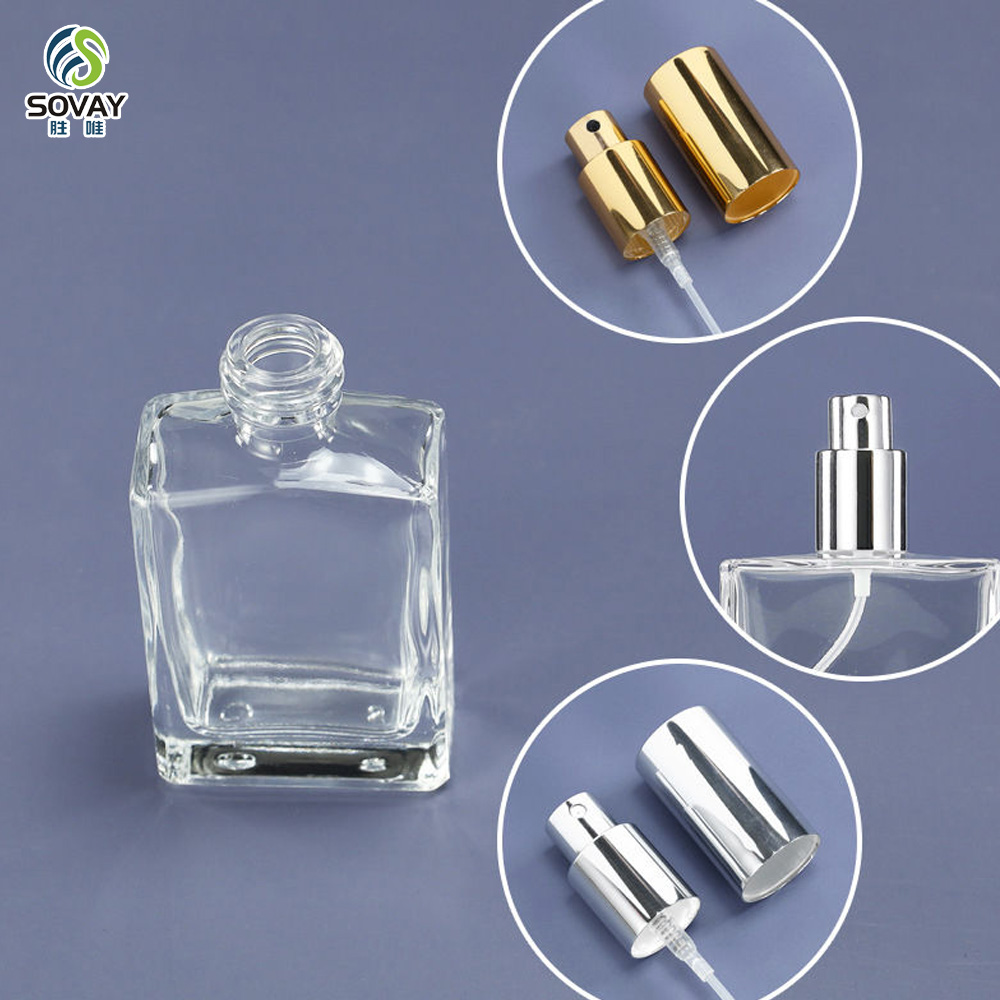 SP33N Square 30ml 50ml 100ml Luxury Empty Glass Spray Perfume Bottles Packaging Glass Bottle