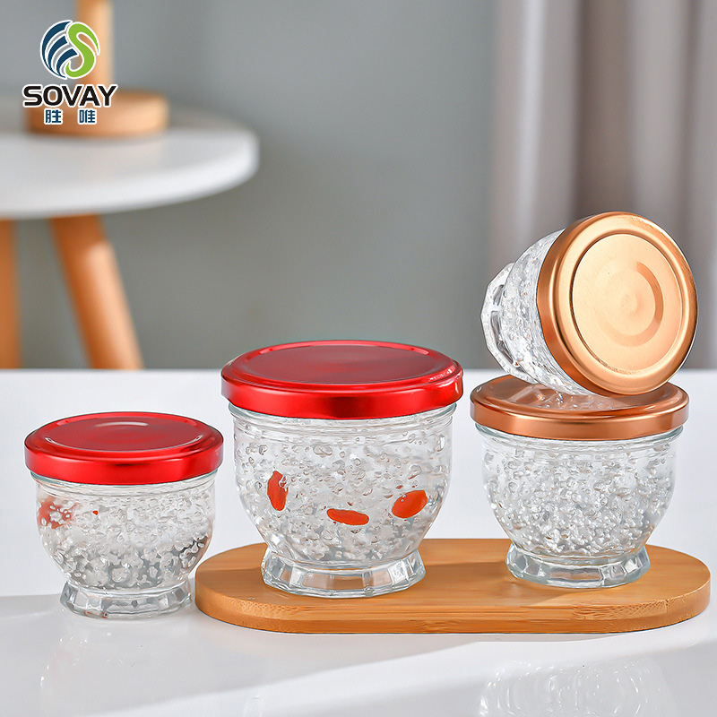 SG58N Hot Sale 50ml 75ml 100ml 150ml Empty Glass Honey Jar High Quality Honey Bottle Glass Jar