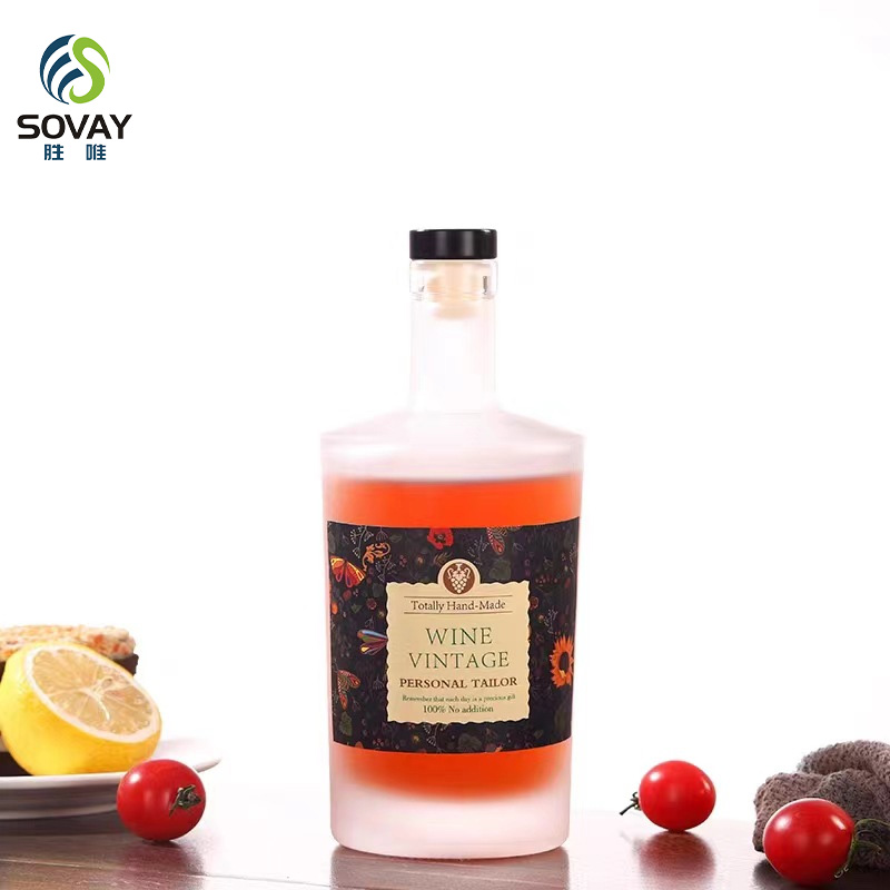 SW132N in Stock Custom Shape 100ml 200ml 375ml 500ml 750ml Glass Wholesale Rum Whiskey Liquor Gin Wine Spirit Vodka Bottle Container