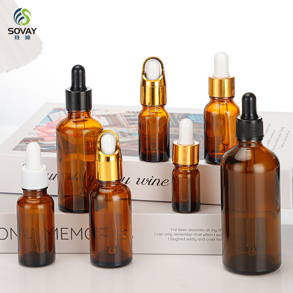 SE01 Wholesale Glass Pipette Graduated 5ml 10ml 15ml 20ml 30ml 50ml 100ml Liquid Essential Oil Glass Dropper Bottle