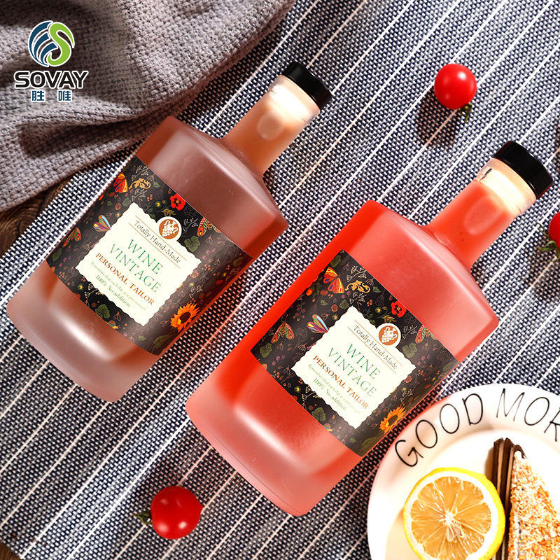 SW132N in Stock Custom Shape 100ml 200ml 375ml 500ml 750ml Glass Wholesale Rum Whiskey Liquor Gin Wine Spirit Vodka Bottle Container