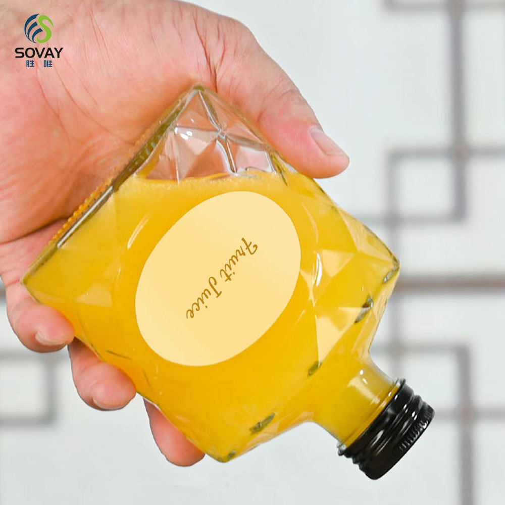 SW138N 50ml 100ml 200ml 250ml 350ml 500ml Empty Clear Fruit Juice Beverage Glassware Portable Wine Spirit Liquor Glass Bottle with Aluminum Cap